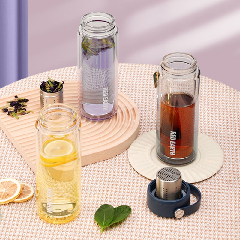 double wall glass water bottle double wall glass water bottle